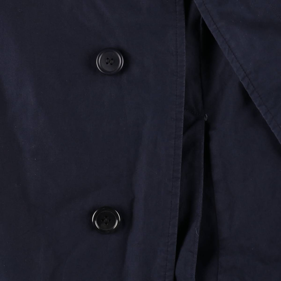 Vintage 1980'S Burberry 100% Cotton Balmacaan Coat, Made in England, Men's Size XL cotton navy blue type Vintage Second Hand