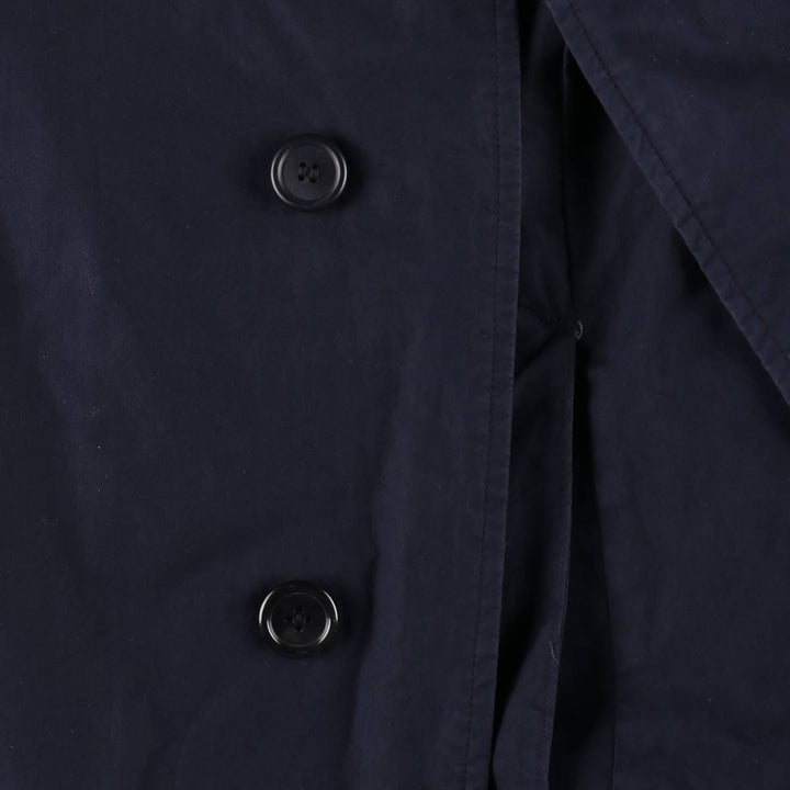 Vintage 1980'S Burberry 100% Cotton Balmacaan Coat, Made in England, Men's Size XL cotton navy blue type Vintage Second Hand
