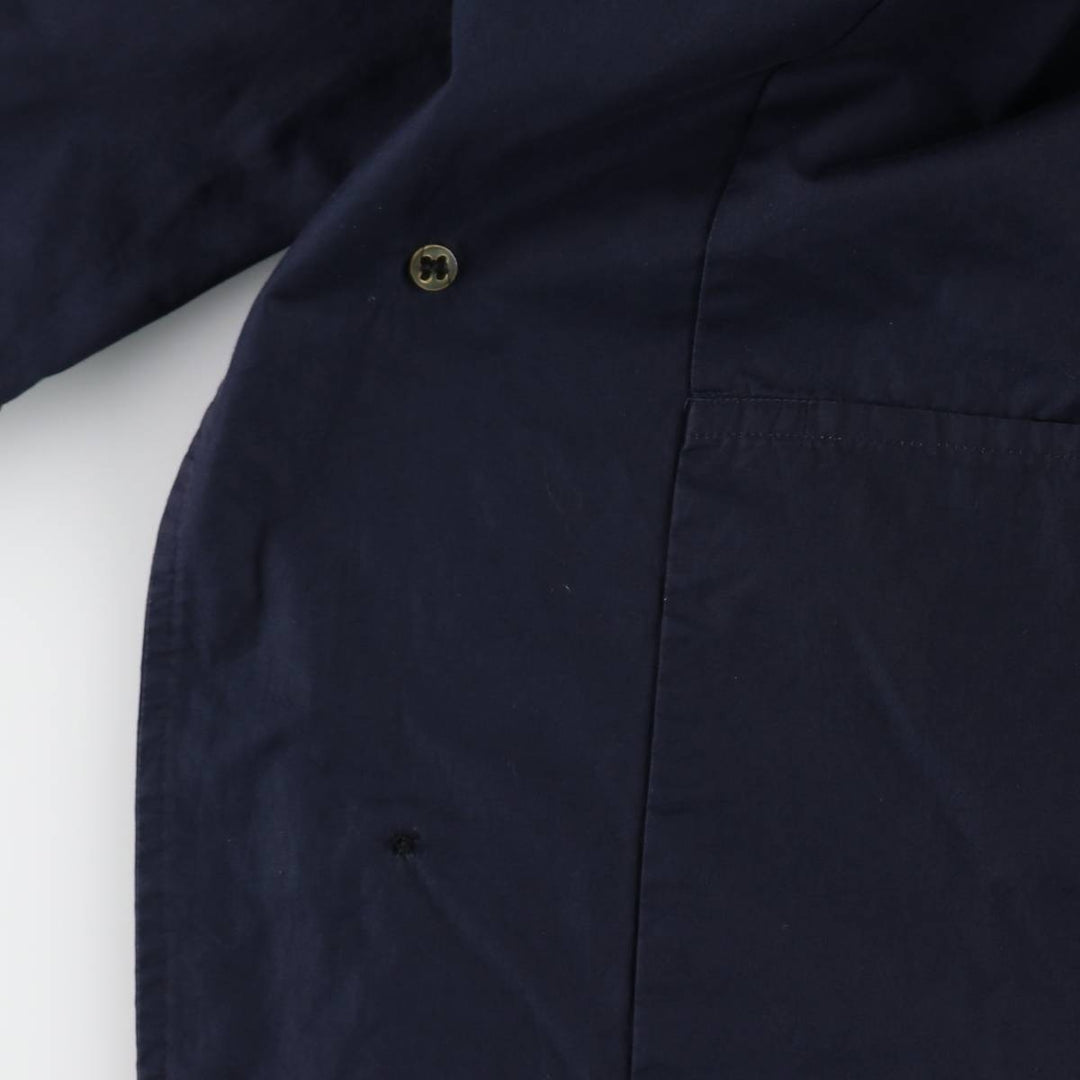 Vintage 1980'S Burberry 100% Cotton Balmacaan Coat, Made in England, Men's Size XL cotton navy blue type Vintage Second Hand