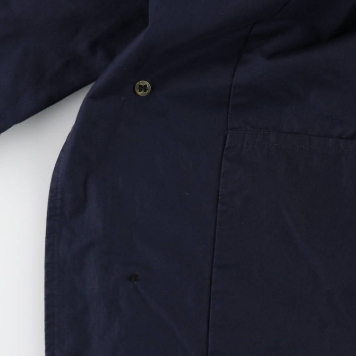 Vintage 1980'S Burberry 100% Cotton Balmacaan Coat, Made in England, Men's Size XL cotton navy blue type Vintage Second Hand