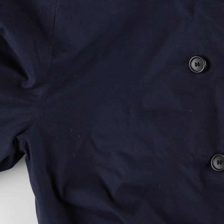 Vintage 1980'S Burberry 100% Cotton Balmacaan Coat, Made in England, Men's Size XL cotton navy blue type Vintage Second Hand