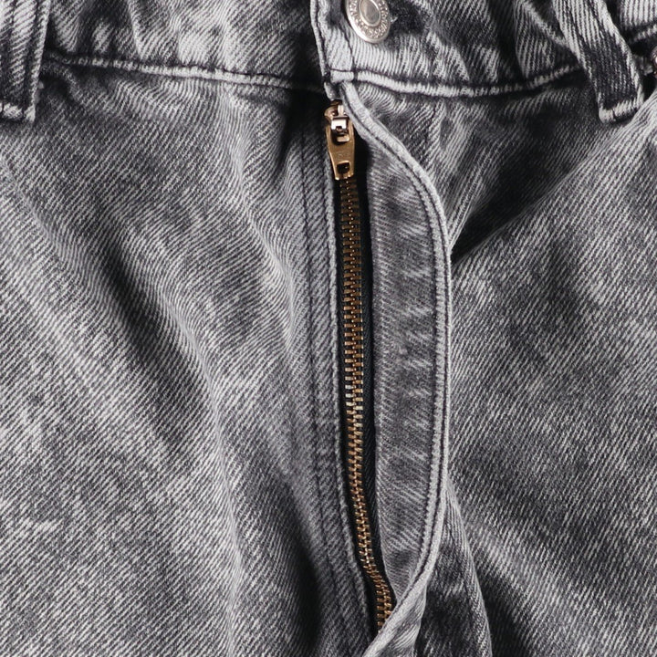 1990'S Levi's 40550-4158 Chemical Wash Black Denim Tapered Jeans, Made in USA, Men's W32 (approx.) cotton black type Vintage Second Hand