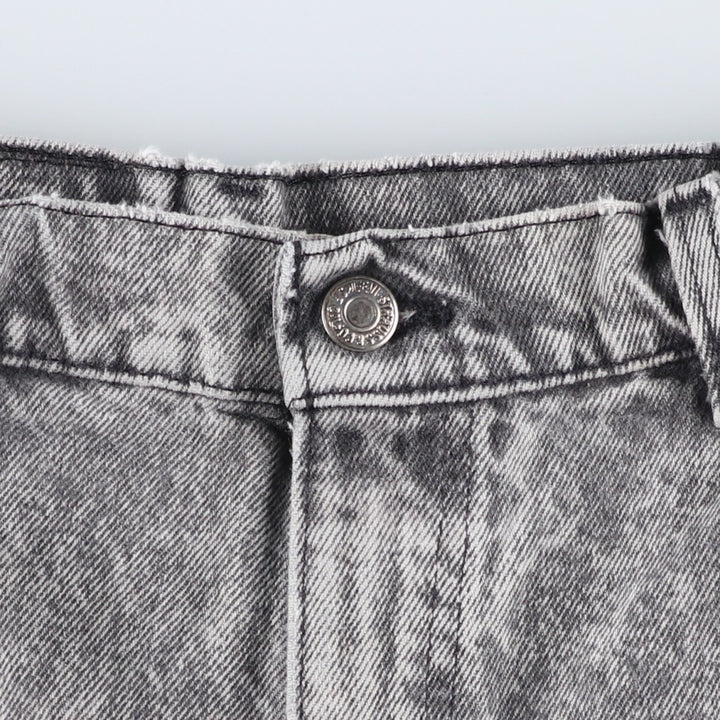 1990'S Levi's 40550-4158 Chemical Wash Black Denim Tapered Jeans, Made in USA, Men's W32 (approx.) cotton black type Vintage Second Hand
