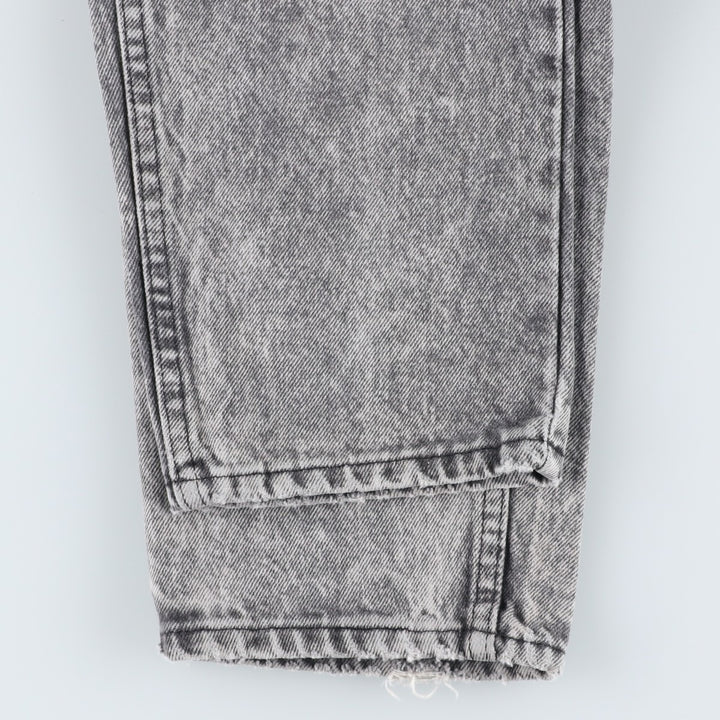 1990'S Levi's 40550-4158 Chemical Wash Black Denim Tapered Jeans, Made in USA, Men's W32 (approx.) cotton black type Vintage Second Hand
