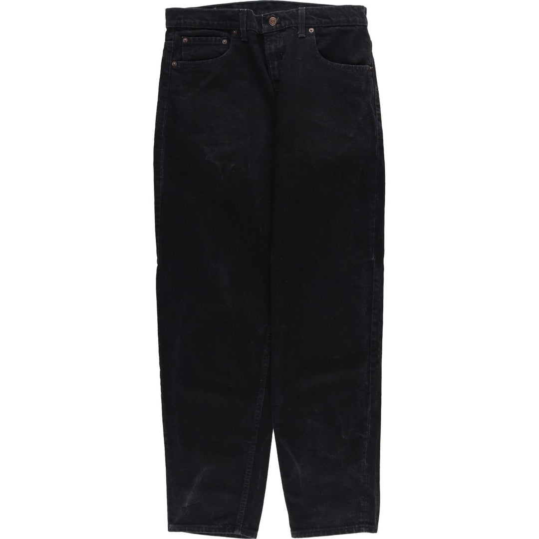 Levi's Black Denim Tapered Jeans, Made in USA, Men's Size W35 (approx.) cotton black type Vintage Second Hand