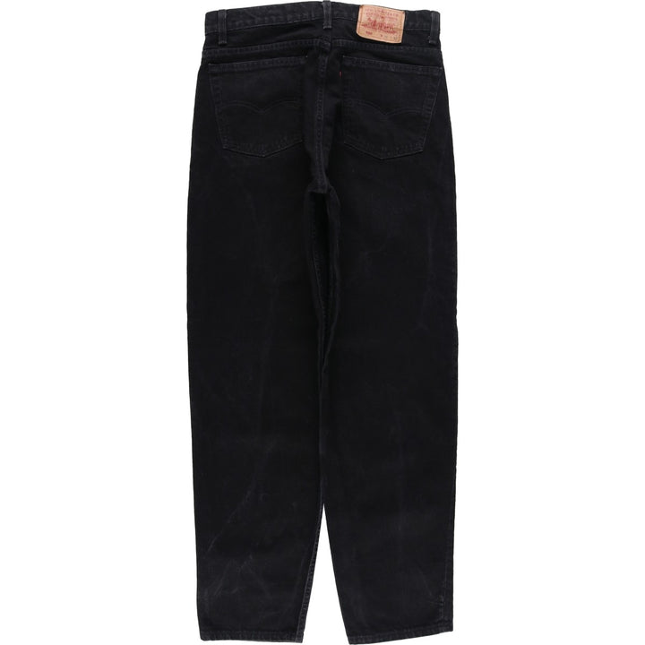 Levi's Black Denim Tapered Jeans, Made in USA, Men's Size W35 (approx.) cotton black type Vintage Second Hand