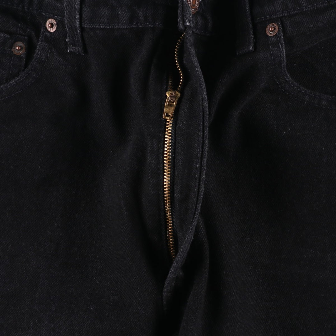 Levi's Black Denim Tapered Jeans, Made in USA, Men's Size W35 (approx.) cotton black type Vintage Second Hand