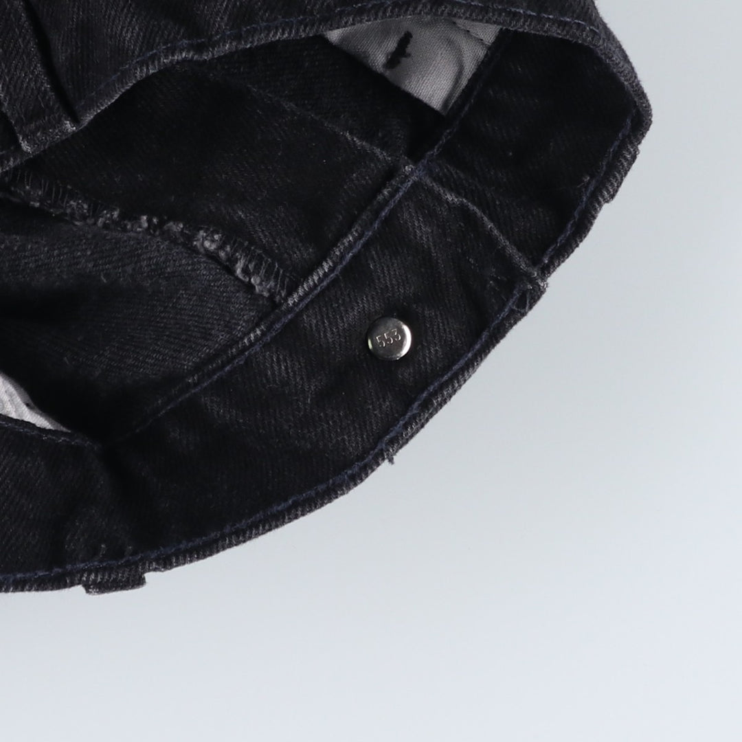 Levi's Black Denim Tapered Jeans, Made in USA, Men's Size W35 (approx.) cotton black type Vintage Second Hand