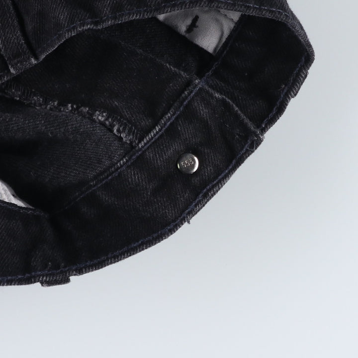 Levi's Black Denim Tapered Jeans, Made in USA, Men's Size W35 (approx.) cotton black type Vintage Second Hand