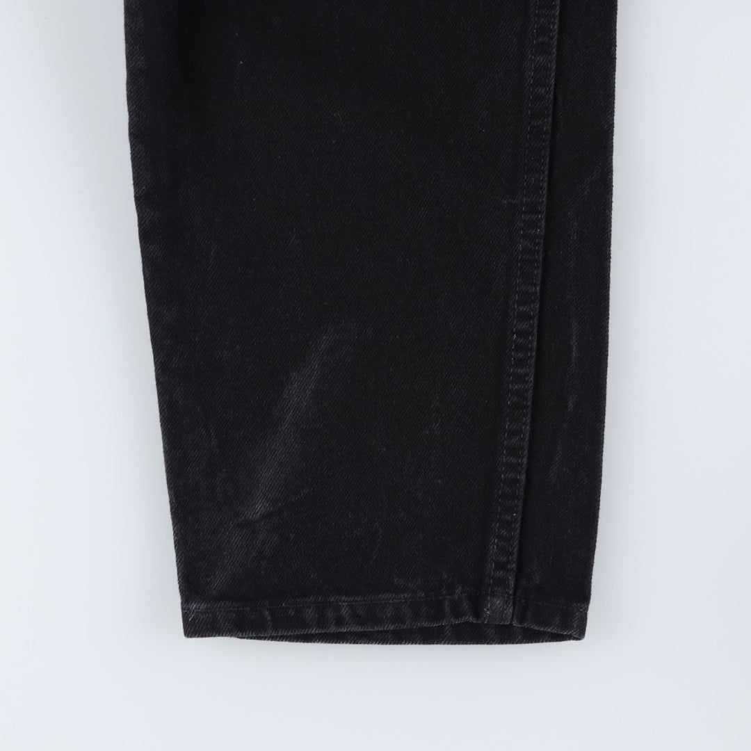 Levi's Black Denim Tapered Jeans, Made in USA, Men's Size W35 (approx.) cotton black type Vintage Second Hand