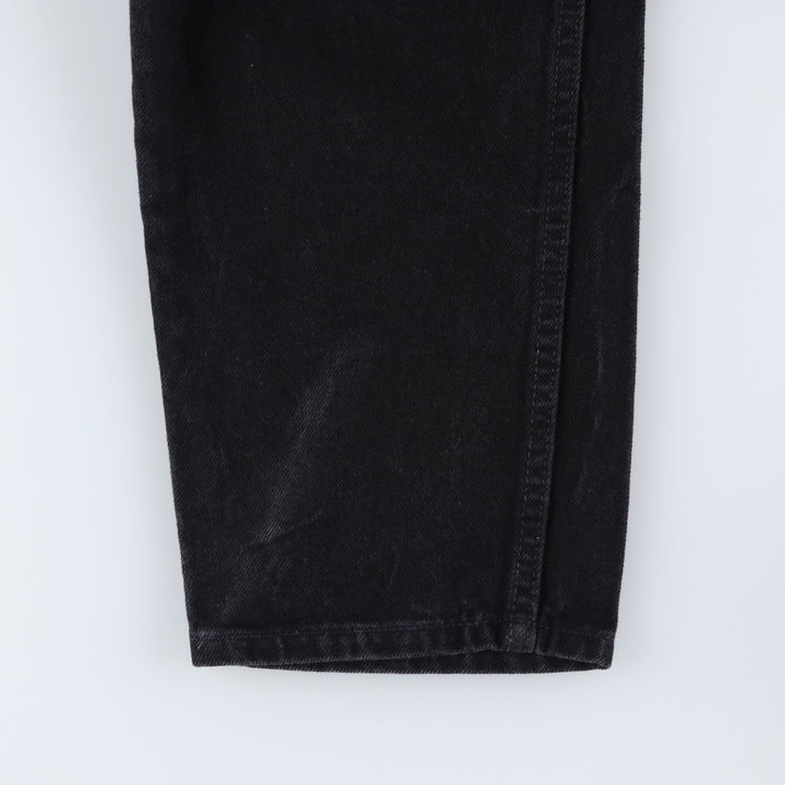 Levi's Black Denim Tapered Jeans, Made in USA, Men's Size W35 (approx.) cotton black type Vintage Second Hand