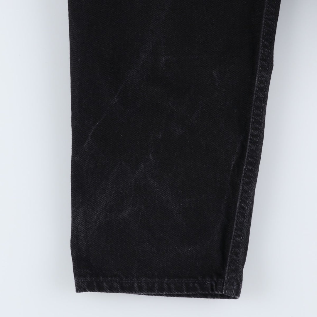 Levi's Black Denim Tapered Jeans, Made in USA, Men's Size W35 (approx.) cotton black type Vintage Second Hand