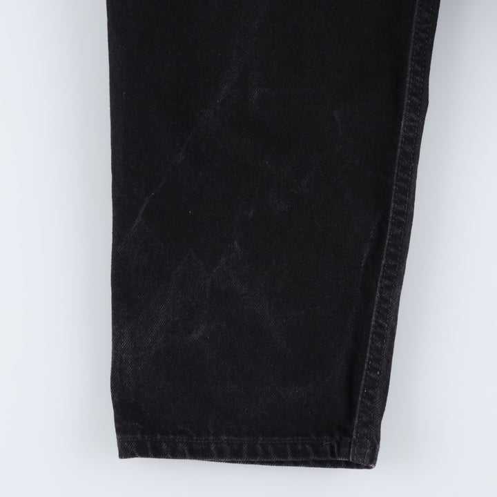 Levi's Black Denim Tapered Jeans, Made in USA, Men's Size W35 (approx.) cotton black type Vintage Second Hand