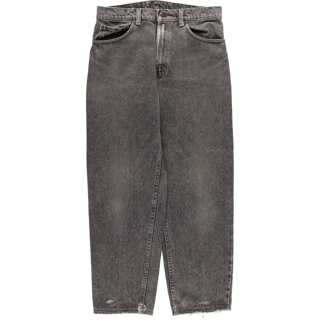90s-00'S Levi's 550-4858 Black Denim Tapered Denim Pants, Made in the USA, Men's, Size W31, Vintage cotton black type Vintage Second Hand