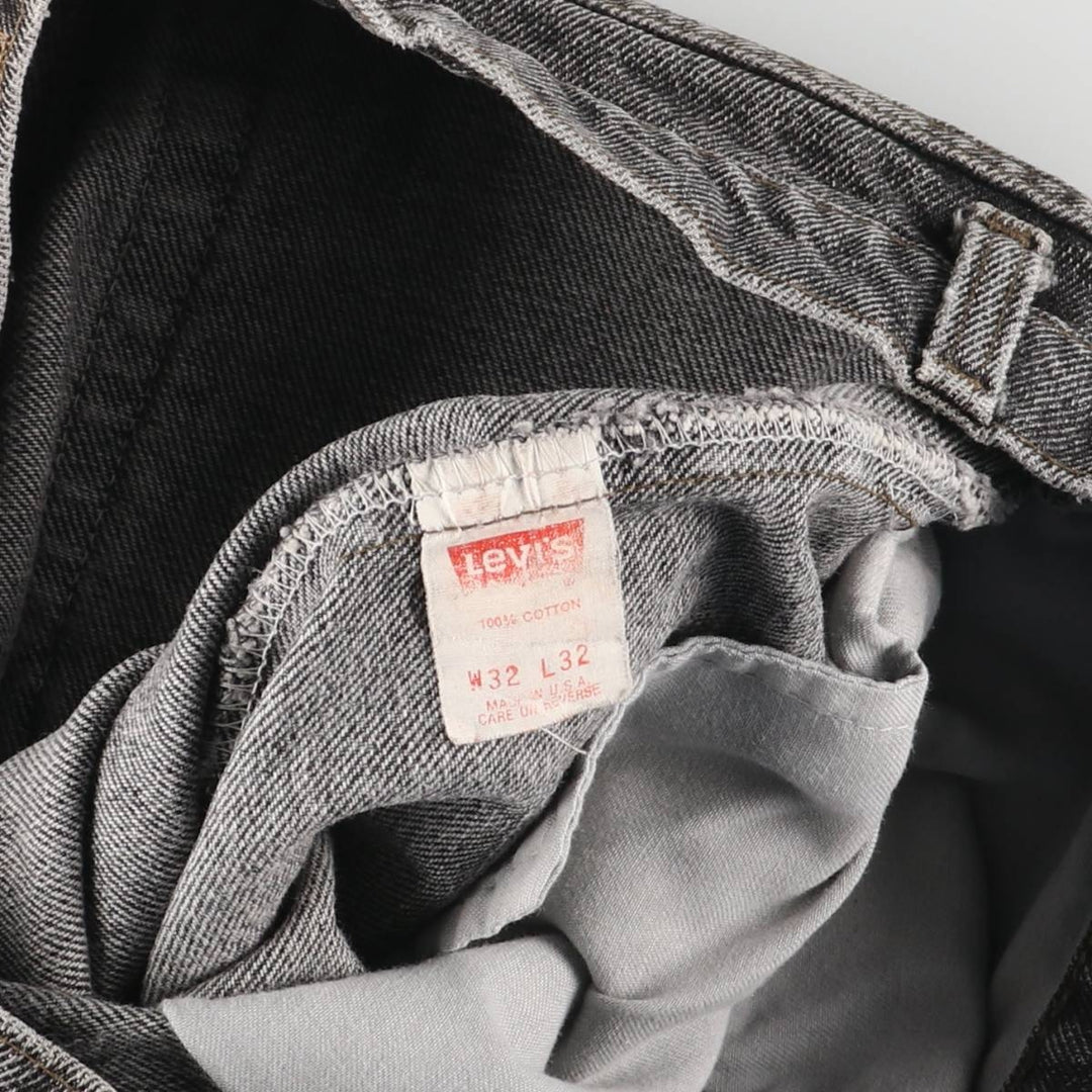 90s-00'S Levi's 550-4858 Black Denim Tapered Denim Pants, Made in the USA, Men's, Size W31, Vintage cotton black type Vintage Second Hand