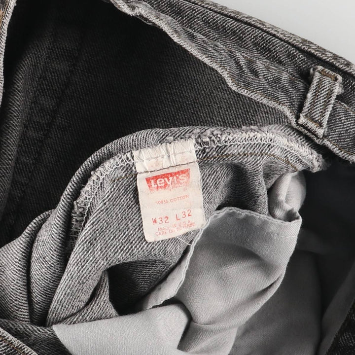 90s-00'S Levi's 550-4858 Black Denim Tapered Denim Pants, Made in the USA, Men's, Size W31, Vintage cotton black type Vintage Second Hand