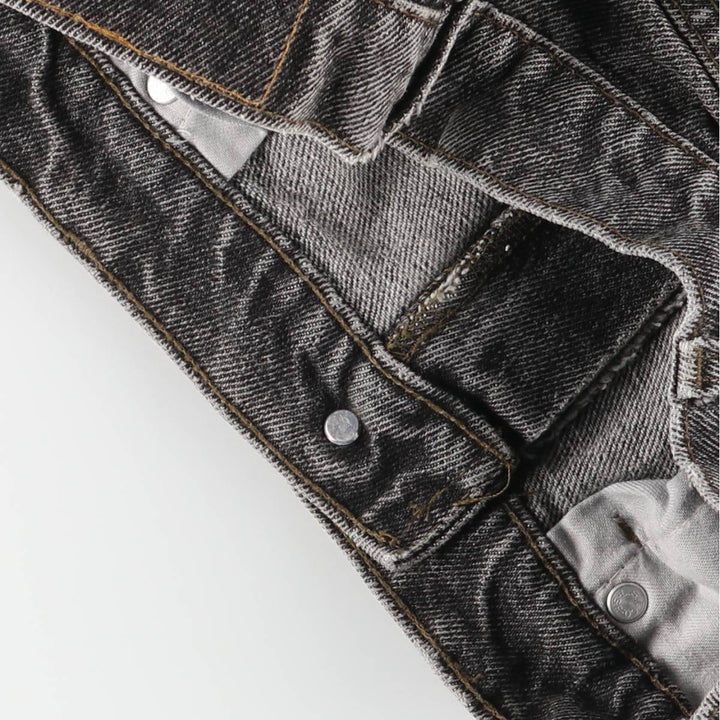 90s-00'S Levi's 550-4858 Black Denim Tapered Denim Pants, Made in the USA, Men's, Size W31, Vintage cotton black type Vintage Second Hand