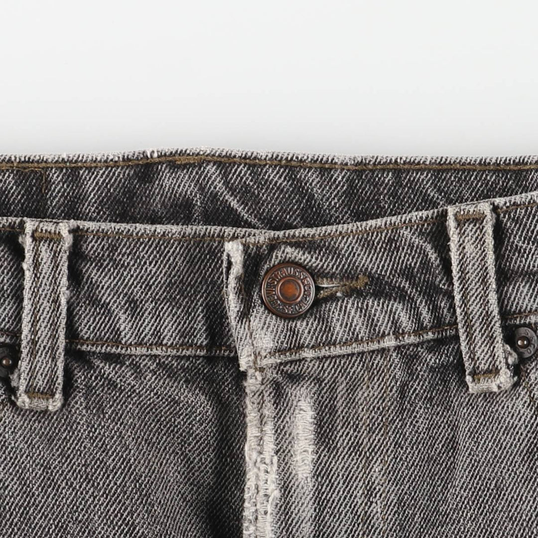 90s-00'S Levi's 550-4858 Black Denim Tapered Denim Pants, Made in the USA, Men's, Size W31, Vintage cotton black type Vintage Second Hand