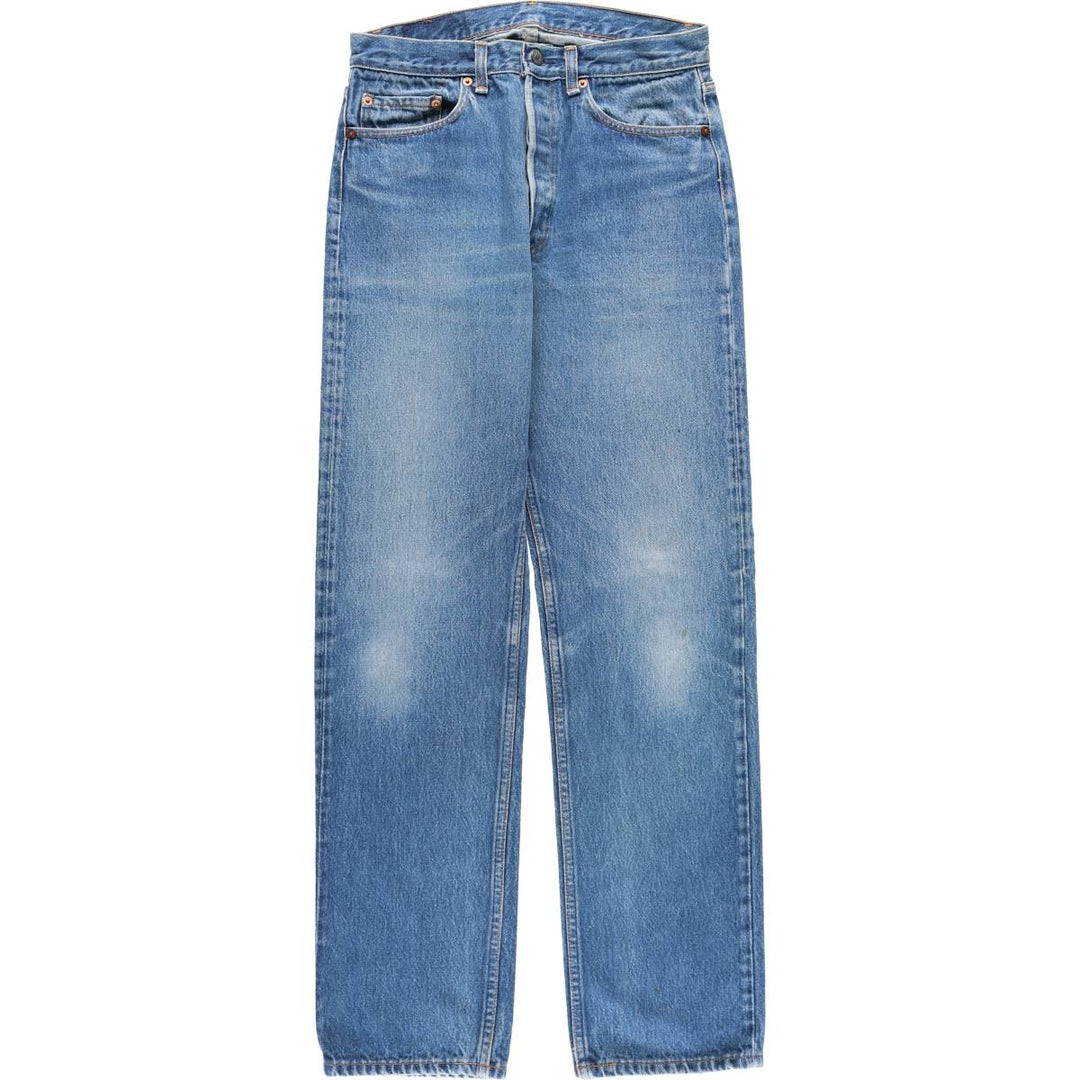 1990'S Levi's 501 Straight Denim Pants, Made in USA, Women's Size L (W30 equivalent), Vintage cotton blue type Vintage Second Hand