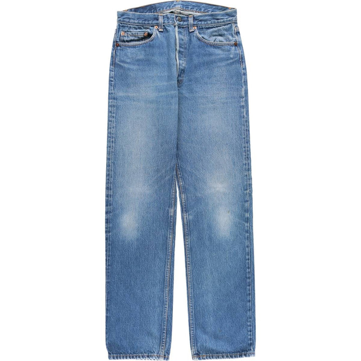 1990'S Levi's 501 Straight Denim Pants, Made in USA, Women's Size L (W30 equivalent), Vintage cotton blue type Vintage Second Hand