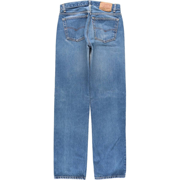 1990'S Levi's 501 Straight Denim Pants, Made in USA, Women's Size L (W30 equivalent), Vintage cotton blue type Vintage Second Hand
