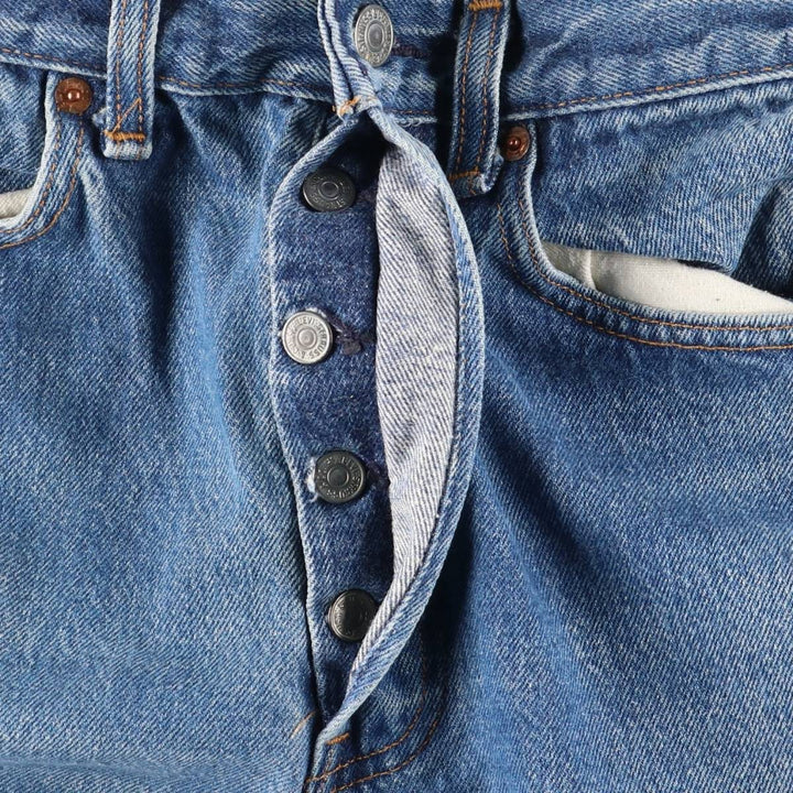 1990'S Levi's 501 Straight Denim Pants, Made in USA, Women's Size L (W30 equivalent), Vintage cotton blue type Vintage Second Hand