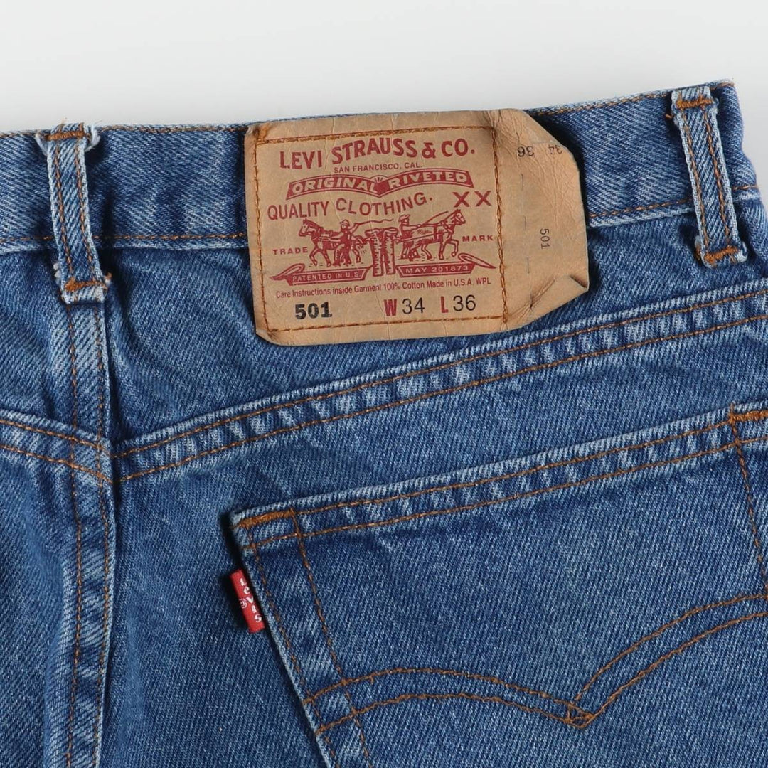 90'S Levi's 5010000 Straight Denim Pants, Made in USA, Men's, Size W34, Vintage cotton blue type Vintage Second Hand