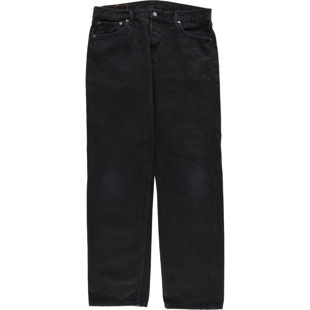 2000'S Levi's 501 Euro Model Black Denim Straight Denim Pants, Men's Size W35 cotton black type Vintage Second Hand