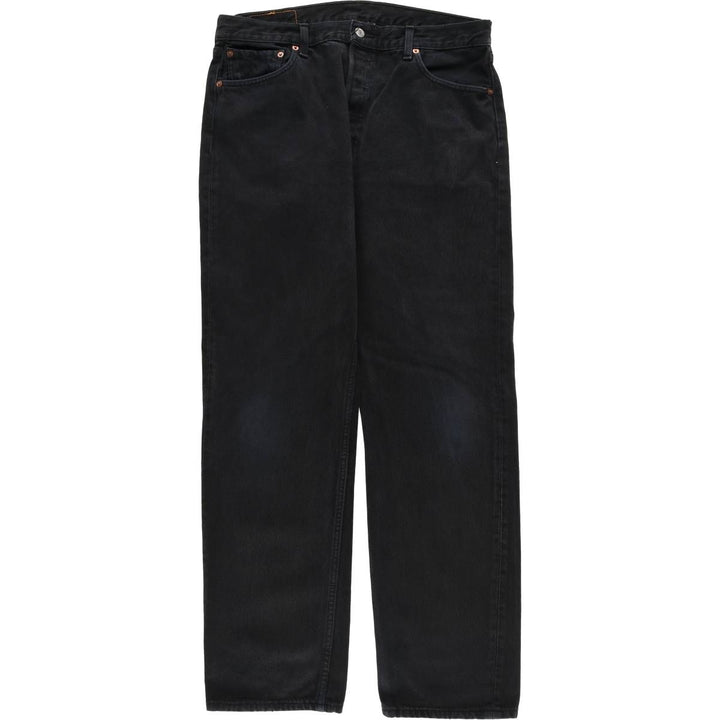2000'S Levi's 501 Euro Model Black Denim Straight Denim Pants, Men's Size W35 cotton black type Vintage Second Hand