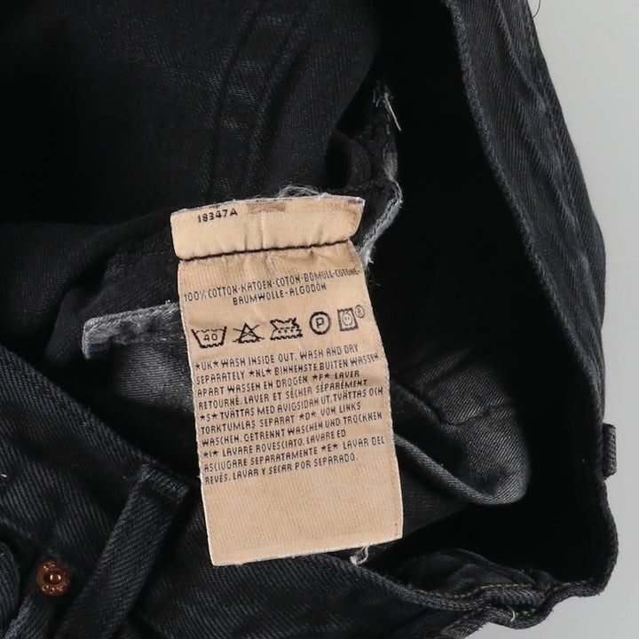 2000'S Levi's 501 Euro Model Black Denim Straight Denim Pants, Men's Size W35 cotton black type Vintage Second Hand