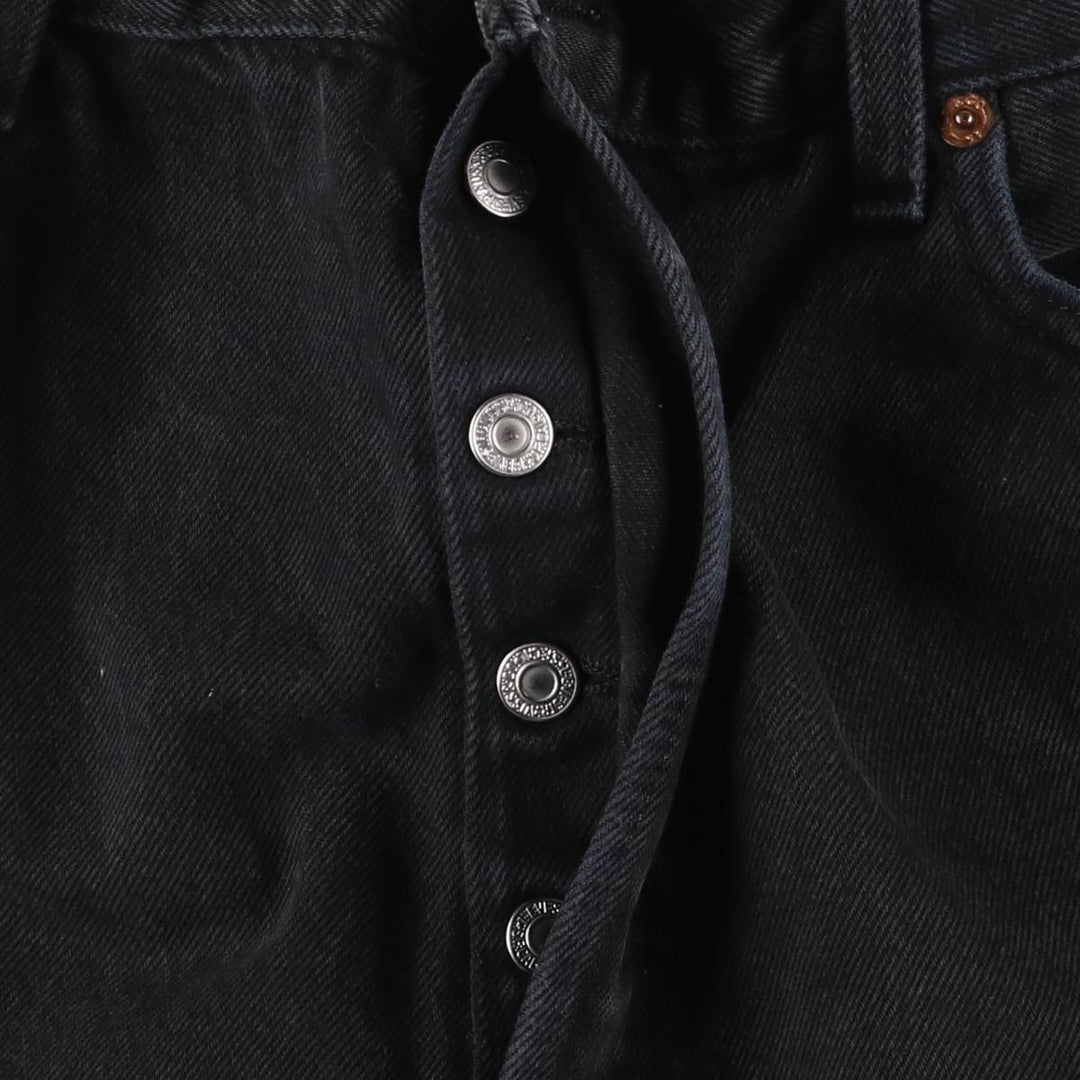 2000'S Levi's 501 Euro Model Black Denim Straight Denim Pants, Men's Size W35 cotton black type Vintage Second Hand