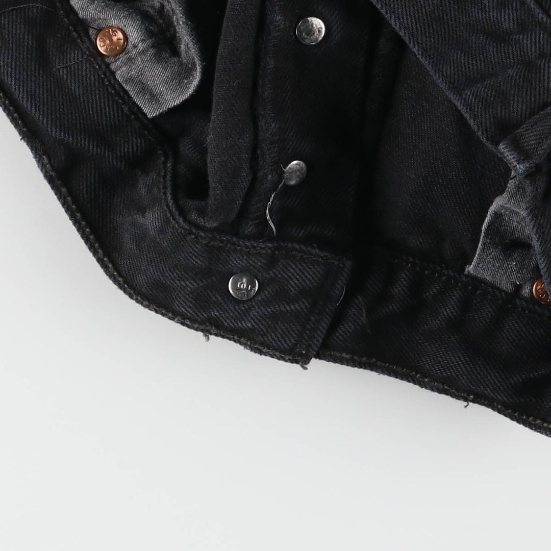 2000'S Levi's 501 Euro Model Black Denim Straight Denim Pants, Men's Size W35 cotton black type Vintage Second Hand