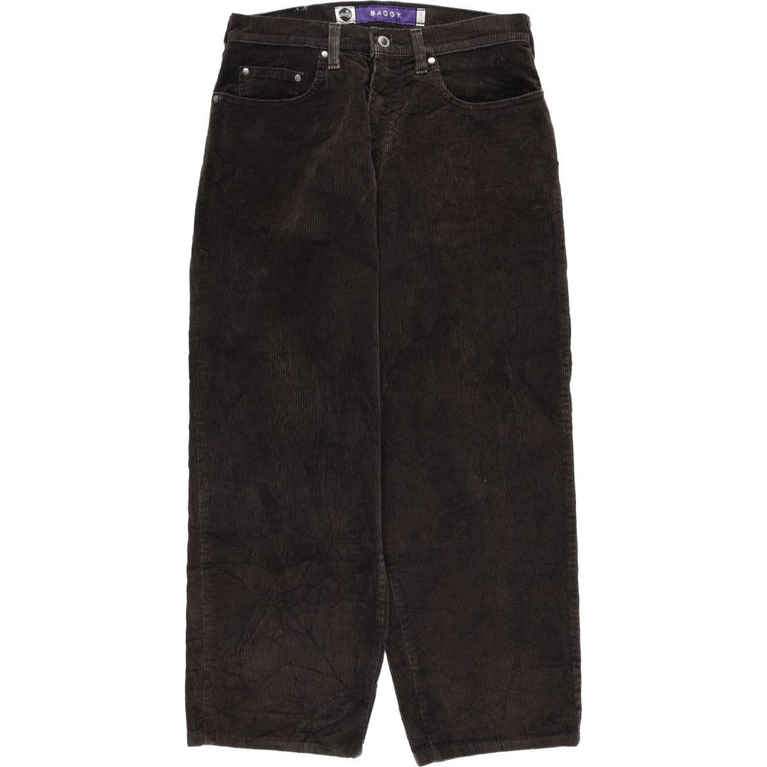 90'S Levi's Silver Tab Baggy Corduroy Pants, Made in USA, Men's, Size W32, Vintage cotton brown type Vintage Second Hand