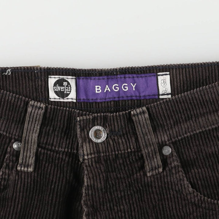 90'S Levi's Silver Tab Baggy Corduroy Pants, Made in USA, Men's, Size W32, Vintage cotton brown type Vintage Second Hand