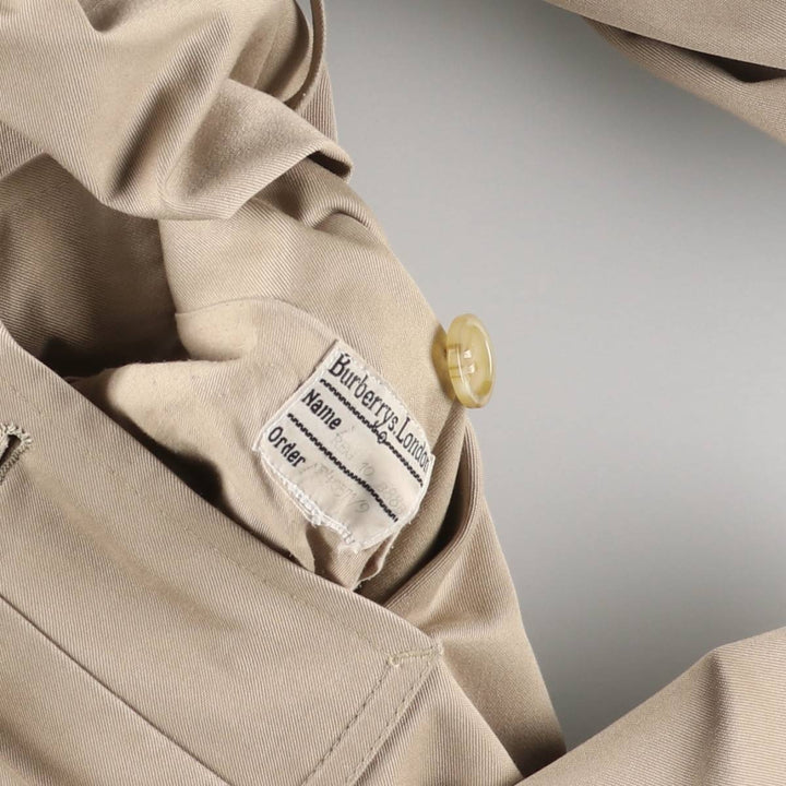 Vintage Burberry 100% Cotton Trench Coat, Made in England, Men's Size L cotton Beige type Vintage Second Hand