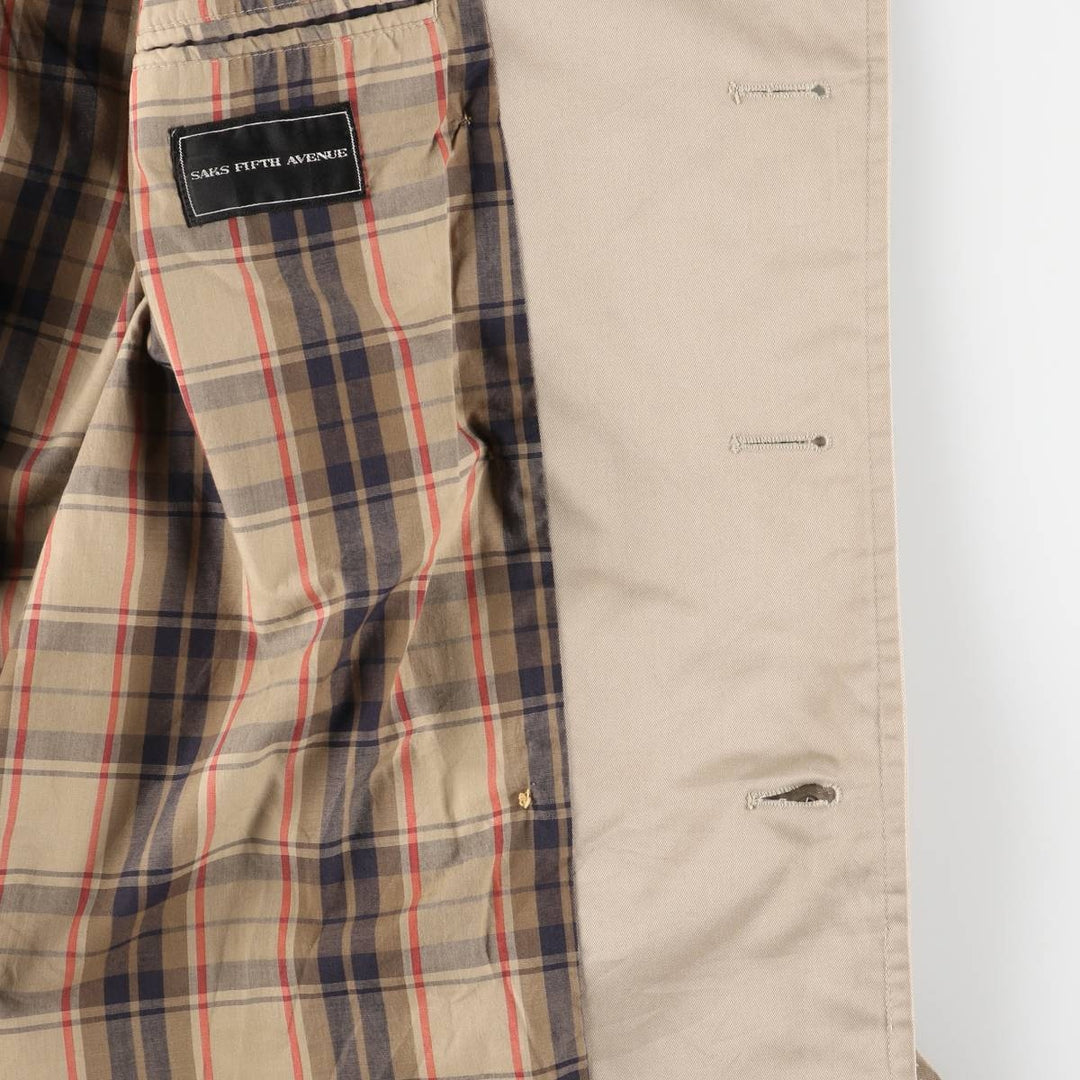 Vintage Burberry 100% Cotton Trench Coat, Made in England, Men's Size L cotton Beige type Vintage Second Hand