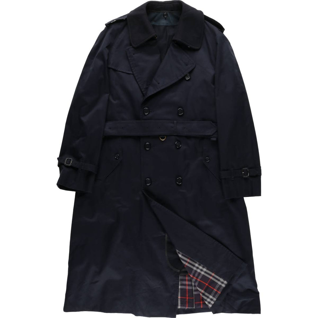 Burberry's trench coat, men's size L cotton navy blue type Vintage Second Hand