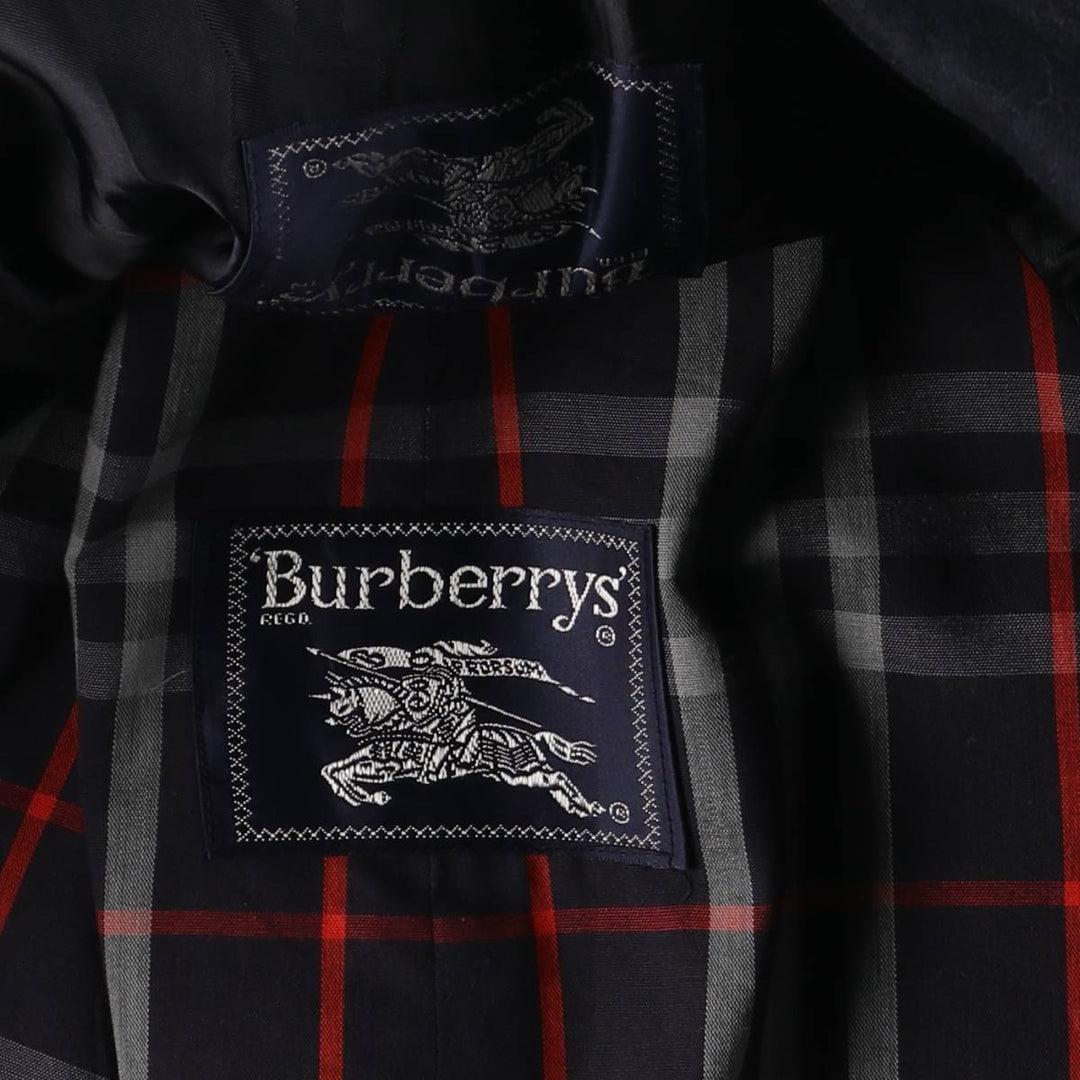 Burberry's trench coat, men's size L cotton navy blue type Vintage Second Hand