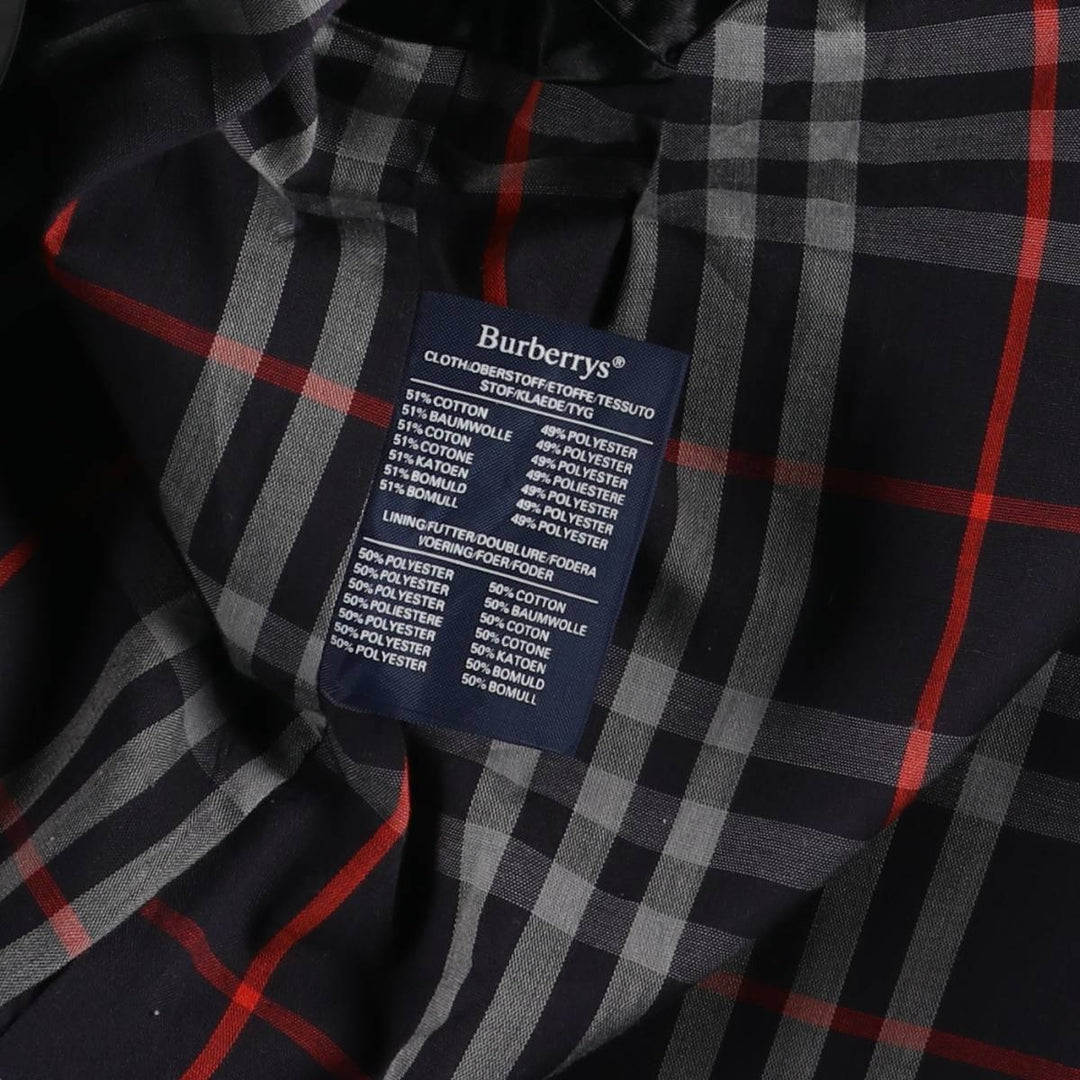 Burberry's trench coat, men's size L cotton navy blue type Vintage Second Hand