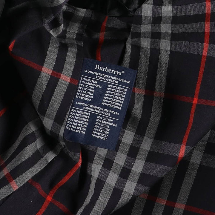 Burberry's trench coat, men's size L cotton navy blue type Vintage Second Hand