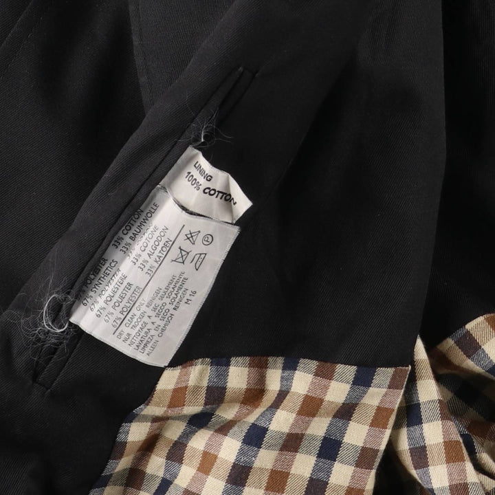 Aquascutum AQUA5 Trench Coat, Made in England, Men's Size M polyester black type Vintage Second Hand