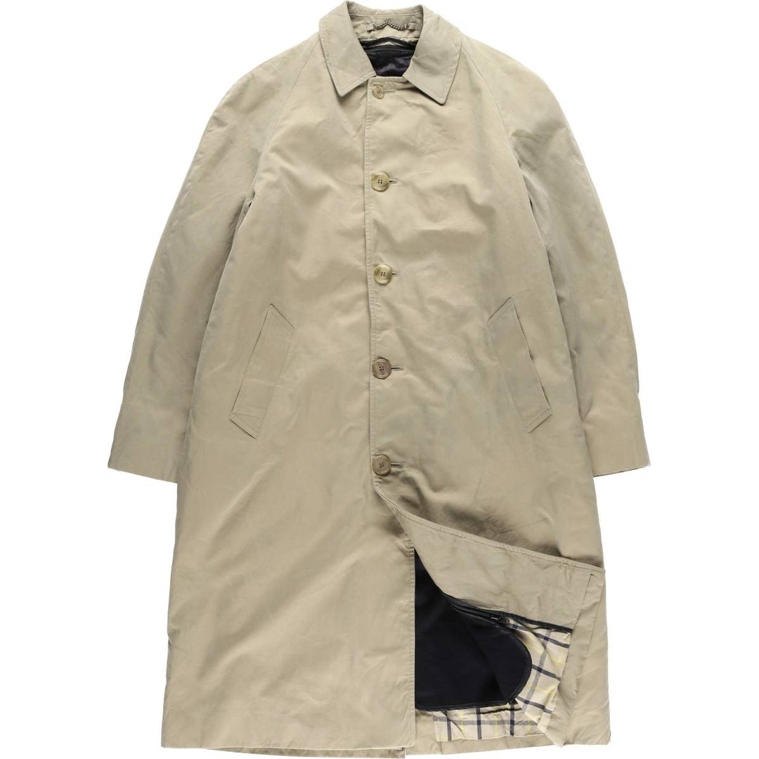 Brooks Brothers Balmacaan Coat, Made in England, Men's Size XL cotton Beige type Vintage Second Hand