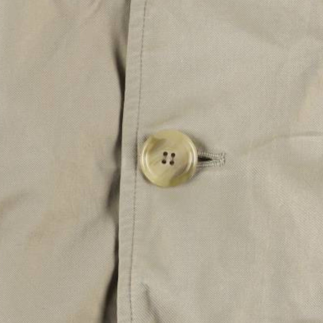 Brooks Brothers Balmacaan Coat, Made in England, Men's Size XL cotton Beige type Vintage Second Hand