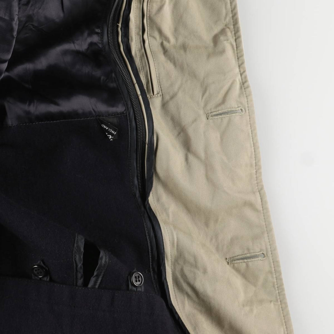 Brooks Brothers Balmacaan Coat, Made in England, Men's Size XL cotton Beige type Vintage Second Hand