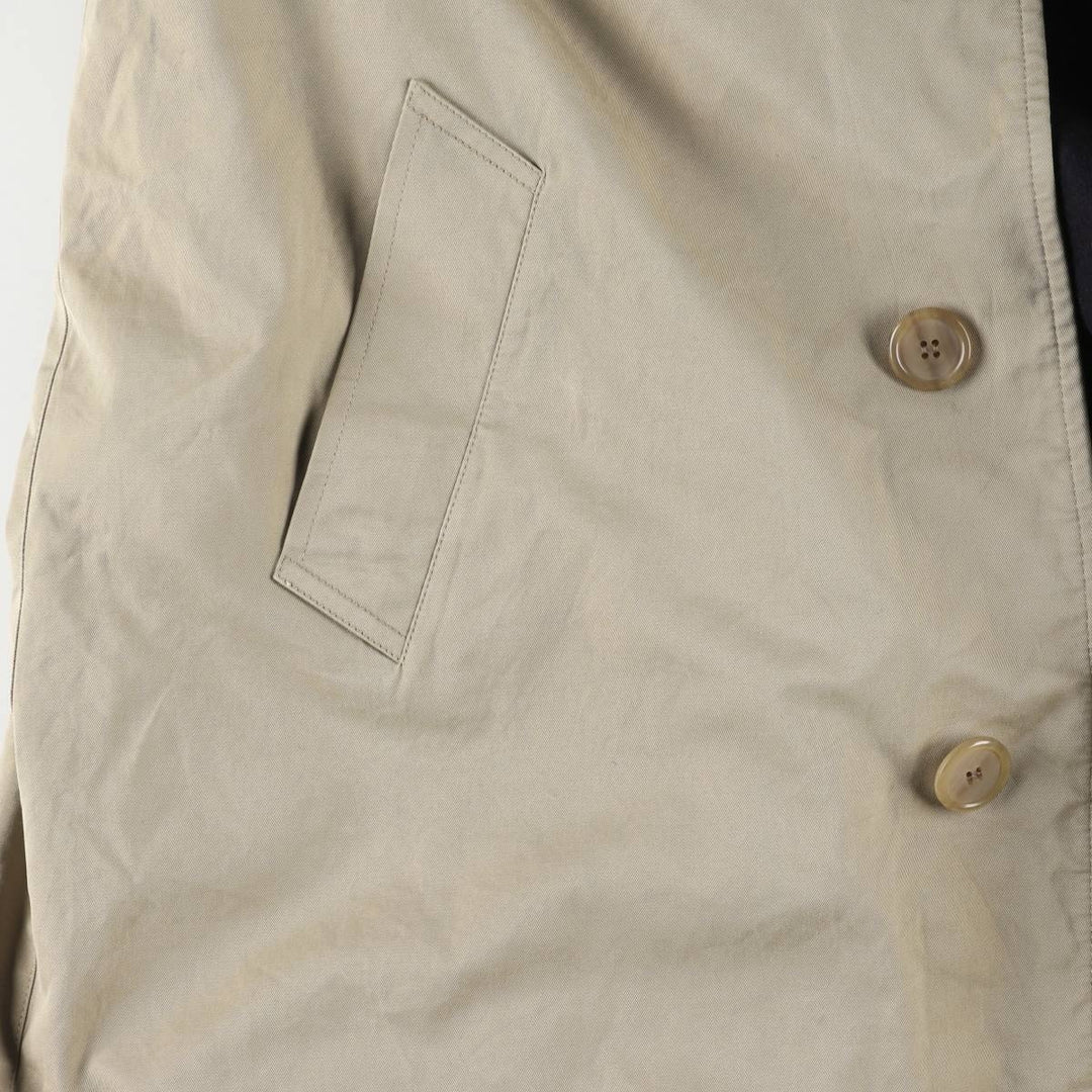 Brooks Brothers Balmacaan Coat, Made in England, Men's Size XL cotton Beige type Vintage Second Hand