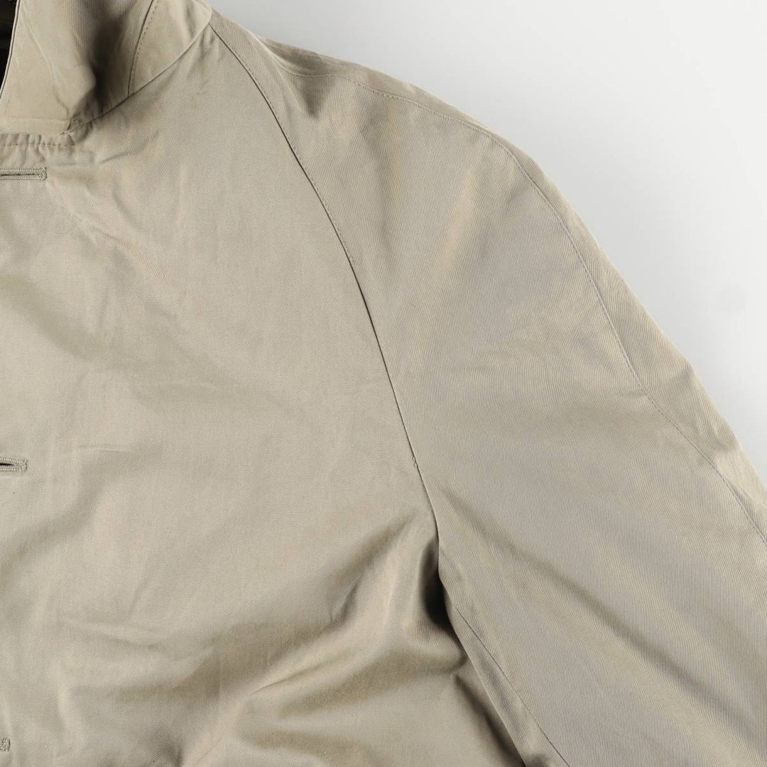Brooks Brothers Balmacaan Coat, Made in England, Men's Size XL cotton Beige type Vintage Second Hand
