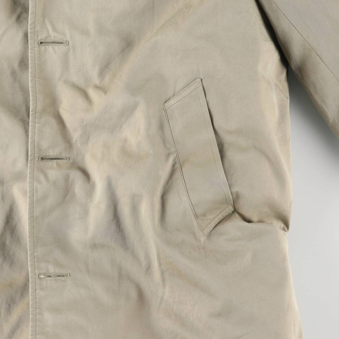 Brooks Brothers Balmacaan Coat, Made in England, Men's Size XL cotton Beige type Vintage Second Hand