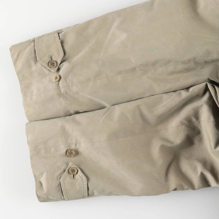 Brooks Brothers Balmacaan Coat, Made in England, Men's Size XL cotton Beige type Vintage Second Hand