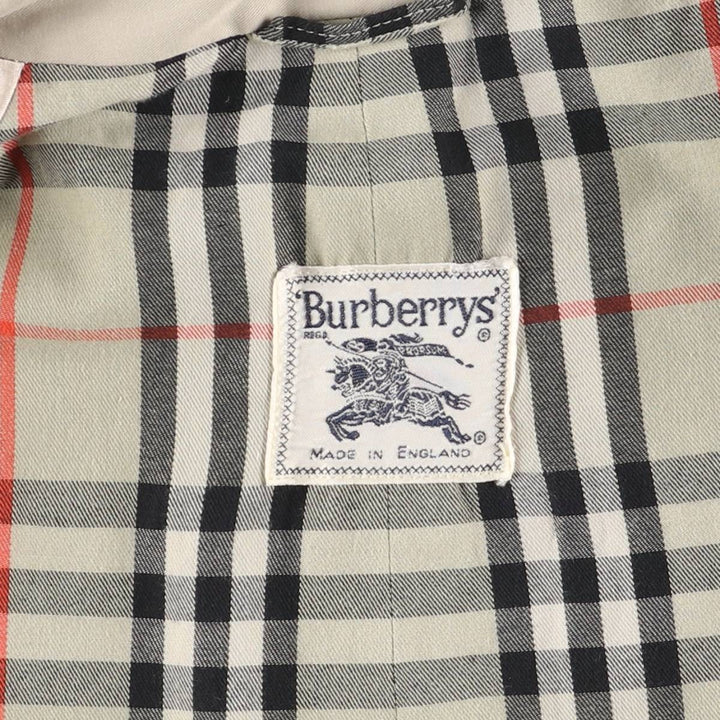 90'S Burberry Balmacaan Coat, Made in England, Men's Size L, Vintage unclear Beige type Vintage Second Hand