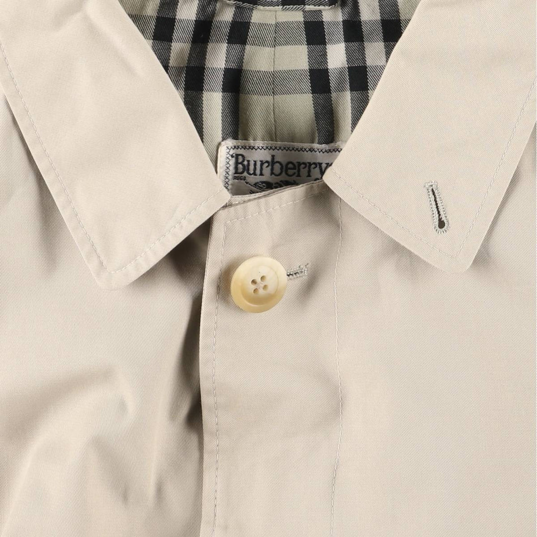 90'S Burberry Balmacaan Coat, Made in England, Men's Size L, Vintage unclear Beige type Vintage Second Hand